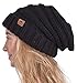 Slouchy Cable Knit Cuff Beanie - Chunky, Oversized Slouch Beanie Hats for Men & Women - Stay Warm & Stylish - Serious Beanies for Serious Style