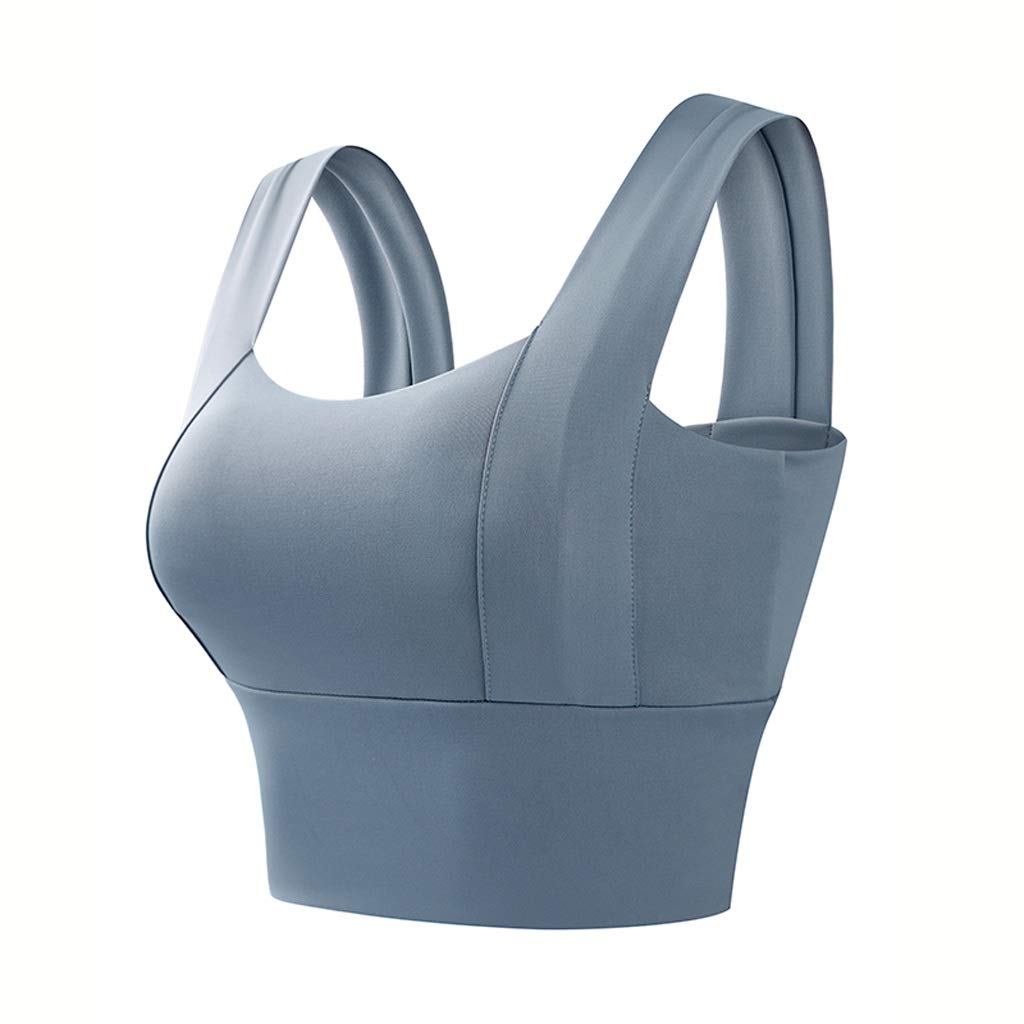 Biustonosze sportowe Kobiety Biustonosz do jogi Kamizelka Bielizna Bralette Bezszwowy top dla kobiet Athletic Running Gym High Impact Push Up Training (kolor: niebieski, rozmiar: kod M) (niebieski ko