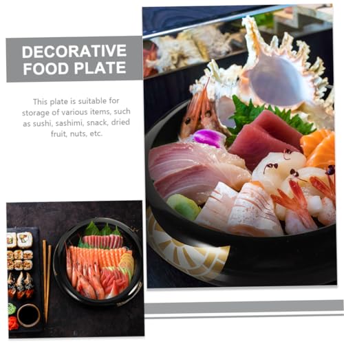 Plato redondo de plástico para sushi japonés 13.39 in miniatura 3