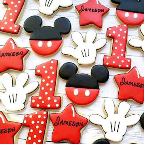 Cookie Knife Mickey Themed Cookie Moulds 5 Pieces - Mickey Mouse Sandwich Cartoon Cookie Knife Shape Cookie Mould, Kids Fondant Knife Baking Mould For Cake Sandwich Vegetables And Fruits, #TOP4