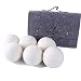 Woolous Wool Dryer Balls Organic,Premium XL 6 Pack New Zealand Non-Toxic Merino,Reusable Natural Fabric Softener, Reduce Wrinkles, Saves Drying Time Felted Laundry Dryer Ball (2.75 inch)