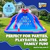 Sunny & Fun Ultra Climber Inflatable Water Slide Park Heavy-Duty for Outdoor Fun - Climbing Wall, Two Slides & Splash Pool Easy to Set Up & Inflate with Included Air Pump & Carrying Case