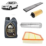 5L olio IPC 5W30 X. Kit tagliando 4 filtri + 5L olio IPC 5W30 X per BMW X1 E84 16d 18d 20d 23d 25d 2009+