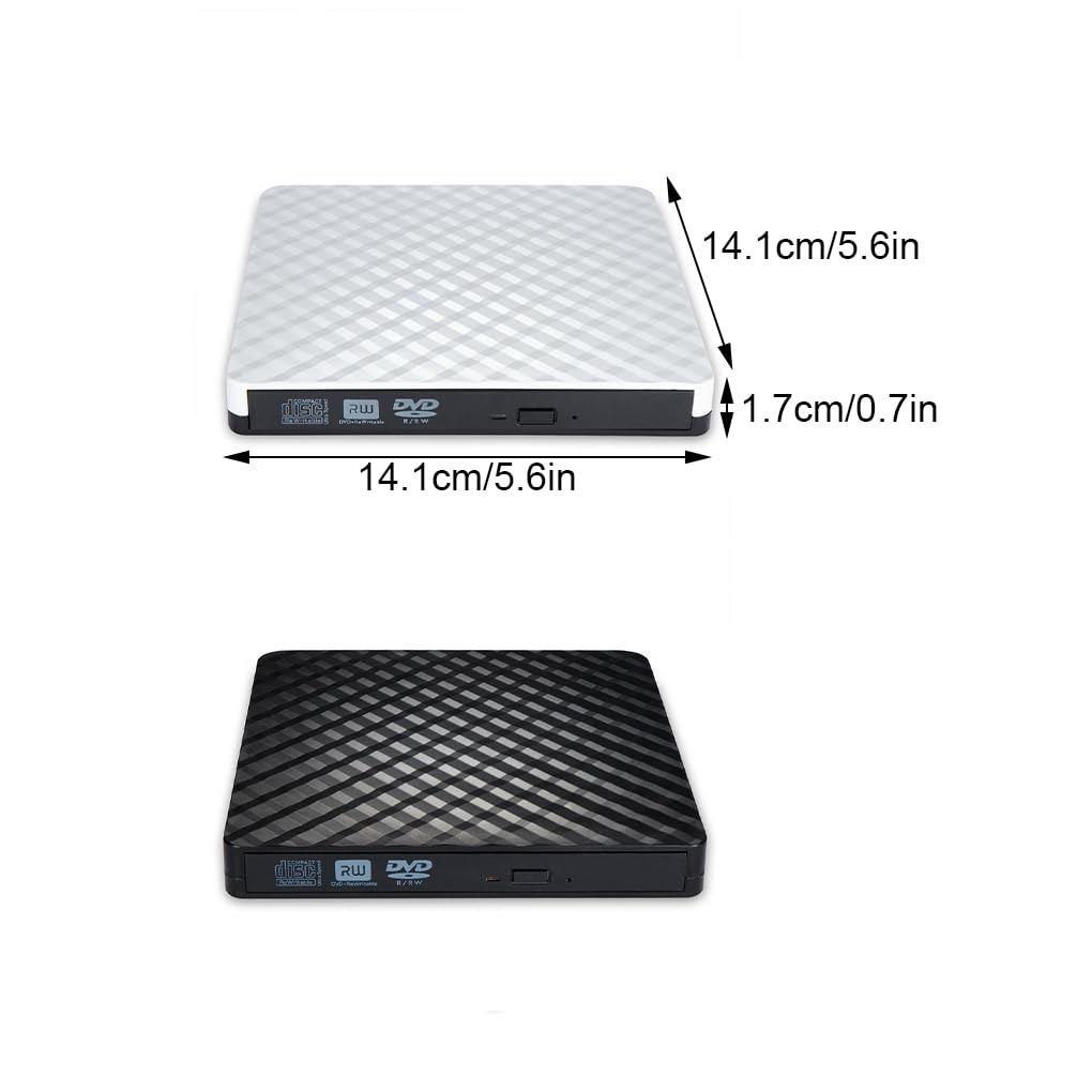 Juego de 3 prácticos reproductores de DVD portátiles para reproducción de CD VCD, sistema de instalación incluido, soporte de reproductor de DVD personal Vcd portátil blanco
