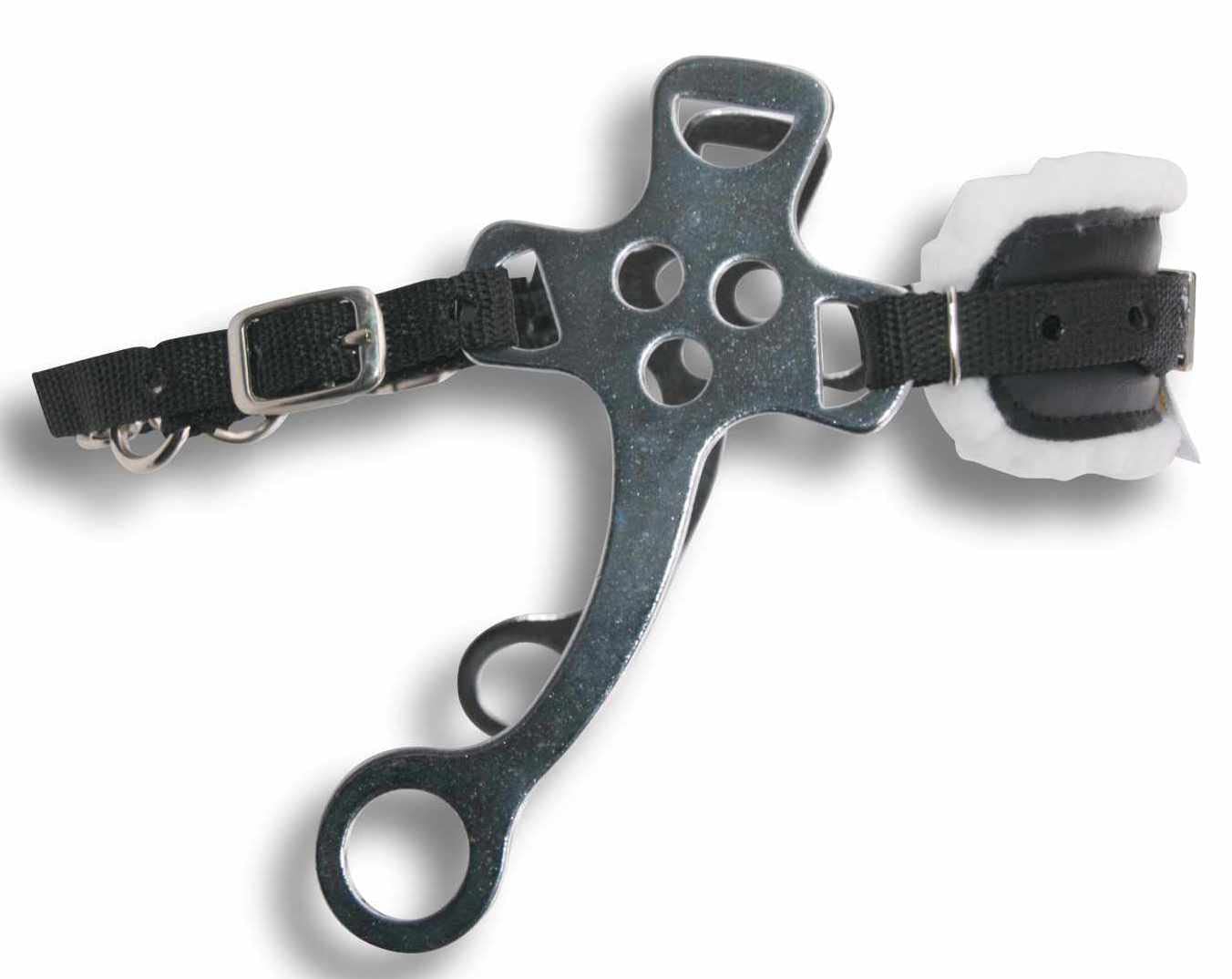 Hackamore Nylon Ajustable, con Base de Piel sintética, Talla única