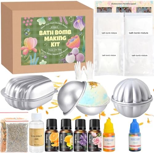 Amazon.com: JUYRLE Bath Bomb Making Kit- 23Pcs DIY Bath Bombs for Women ...