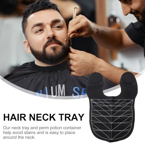 FRCOLOR Friseur Stylist Schneidkragen Silikon Haarschneidekragen Salon Kragen Professionelle Wasserdichte Haarfärbemittel Umhang Friseur Assecories für Erwachsene Schönheitssalon Friseur