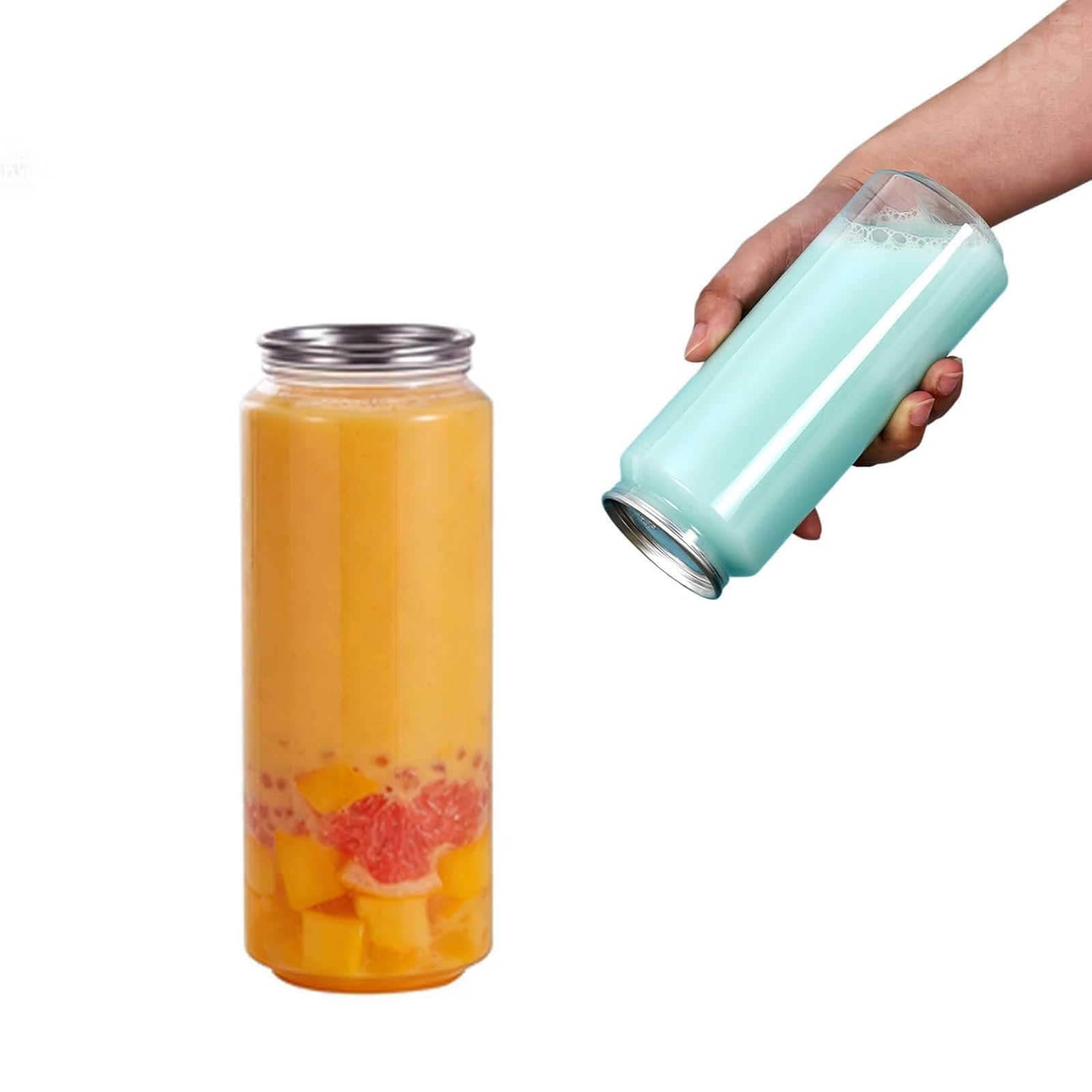 KUSOLE Plastic soda can with a lid; offers a tight seal. 650ml