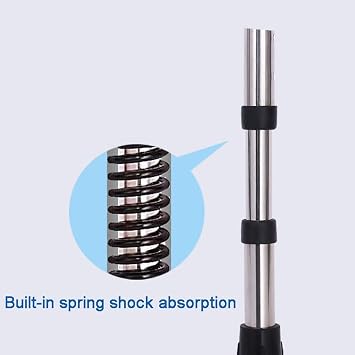 Adjustable Underarm Crutches, Adult Walking Crutches, 10-Speed Height Adjustable, Spring Shock Absorption, Suitable for Men/Women, 1 Pair