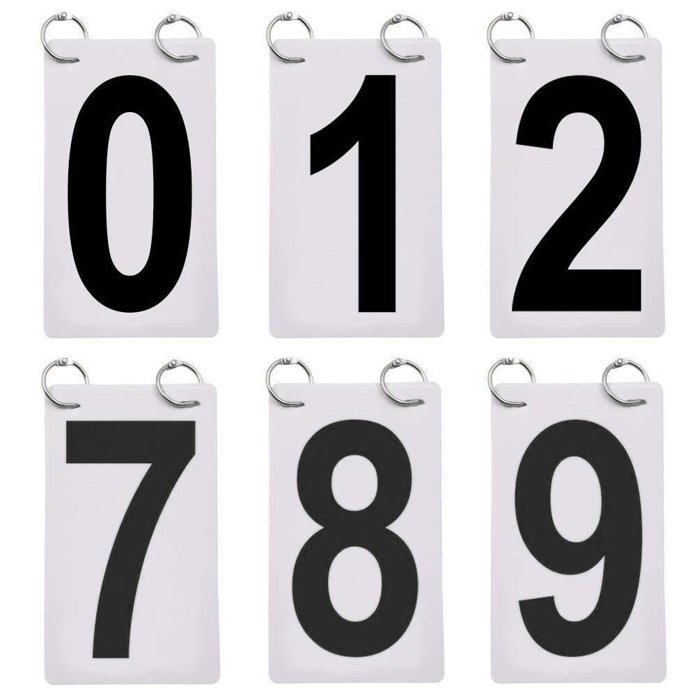 Glixoft 10pcs Flip Digit Scorecards Portable Score Score Indicator Board Sports Competition Supplies for Football Badminton Volleyball