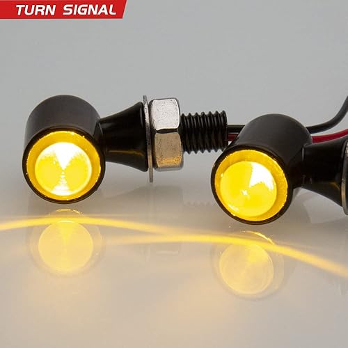 Miniatura 3 de Mini intermitentes LED para motocicleta, mini intermitentes, pequeño indicador delantero trasero compatible con Harley Davidson Honda Kawasaki