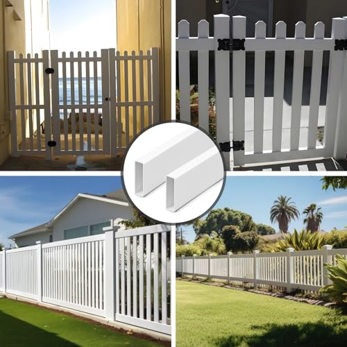 Yaocom 12 Pieces 7/8" x 3" PVC Picket Pack White Vinyl Picket Fence Parts for Outdoor Backyard Garden Yaocom 12 Pieces 7/8" x 3" PVC Picket Pack White Vinyl Picket Fence Parts for Outdoor Backyard Garden
