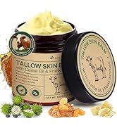 Beef Tallow Balm with Frankincense and Castor oil 4.2 fl.oz, 100% Grass-Fed Tallow for Skin Care,...