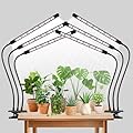 SDOVUERC Tri-Heads Grow Lights for Indoor Plants, Full Spectrum Plant Lights for Indoor Growing with Adjustable 360° Gooseneck, 6/12/18H Timer & Dimming for Seedlings(Pack 2)