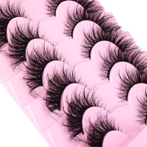 False Eyelashes Wispy Fox Eye Lashes Fluffy Faux Mink Lashes Spiky Strip Fake Eyelashes Natural Fairy Lashes Cat Eye Lashes Pack by GVEFETIEE 8 works - Image 4