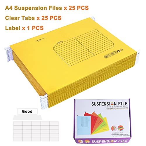 SOYIRI Pasta de arquivo suspensa, suporte de arquivos suspensos A4, pastas de arquivo organizadoras