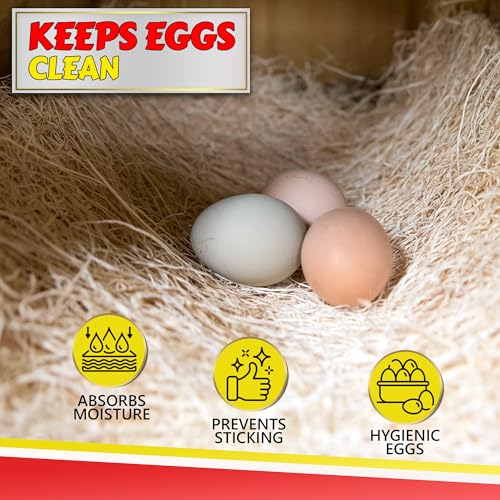 My Favorite Chicken Nesting Box Pads for Chickens - Accessories for Hens, Chicken Coops and Laying Eggs - Square Liners Fit in Your Coop - Natural Fiber Material Bedding Mats