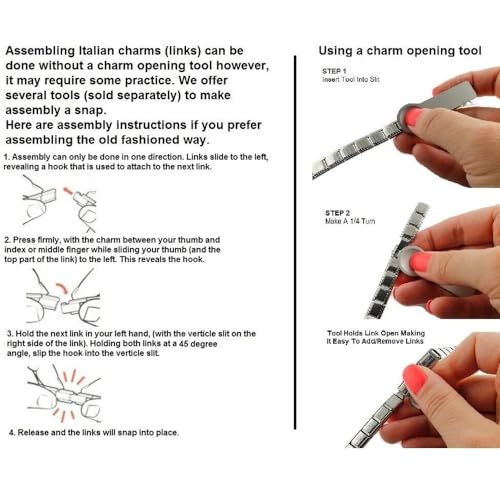 UNY JEWEL Shiny 9mm Italian Charm Starter Bracelets 18 Links DIY Customization Elastic Interlocking Stainless Steel Modular Charm Bracelet Link3