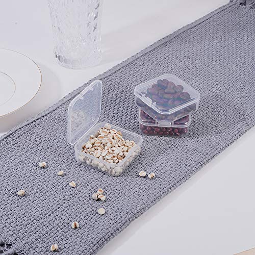 Image of BENECREAT 27 Pack Mixed Size Rectangle Mini Clear Plastic Bead Storage Containers Box Case with lid for Items,Pills,Herbs,Tiny Bead,Jewerlry Findings, and Other Small Items