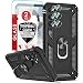 Produktbild LeYi Hülle für Samsung Galaxy A34 5G Ständer Handyhülle mit 2 Schutzglas & 2 Kamera Folie, Militär Standard Stoßfest Case Metall Ring Fallschutz Handy Hüllen Outdoor Schutzhülle A 34 Cover Schwarz