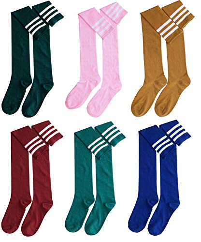 CISMARK Thigh High Striped Over the Knee Socks Long Knee High Socks for Women3