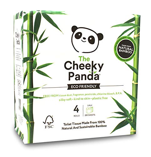 The Cheeky Panda Plastic Free Toilet Tissue, 4 Count (4 x 115g = 460g)