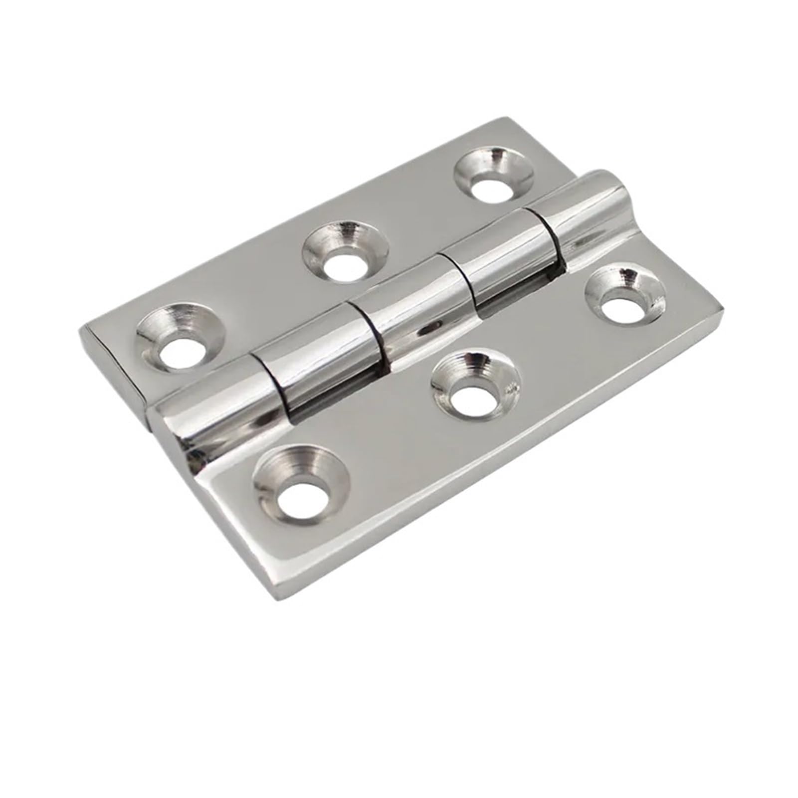 Pswbkvdblp 304 Stainless Steel 316/ 6 Hole Door Casting Hinge Boat Rectangular 75 * 50 * 5Mm Cabinet Hinges 1Pcs(304 Stainless Steel)