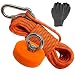 Super Strong Deluxe Fishing Magnet 330 LB & Rope Kit | Rope Over 2000 LB | Magnet 330lbs Pull Force(150KG) | Durable Orange Rubber | Neodymium Rare Earth Magnet | 2.36 inch(60 mm) for Magnet Fishing
