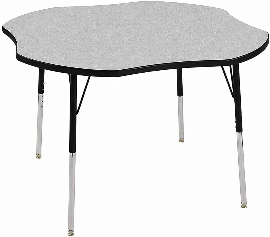ENCASED 48" x 48" Clover Activity Table with Adjustable Legs