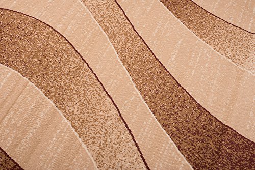 TAPISO Dream Teppich Kurzflor Beige Braun Creme Wellen 250 x 300 cm – Ansicht 3