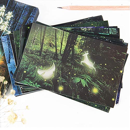 Amazon.com : ZHU YU CHUN 30pcs Vintage Luminous Postcard Glow in