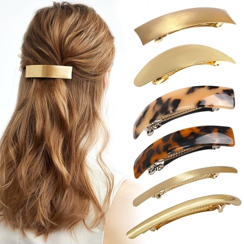 Pinzas de cabello metálicas doradas Ayesha miniatura 1