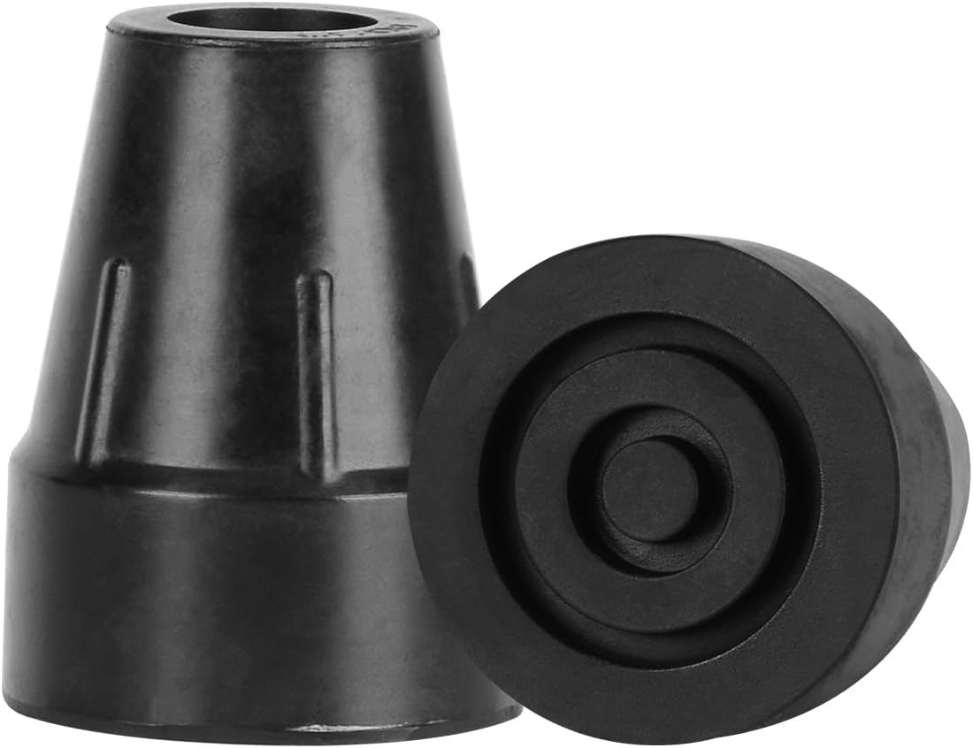 supregear Crutch Tips, 2Pack Heavy Duty Rubber Cane Tips NonSlip