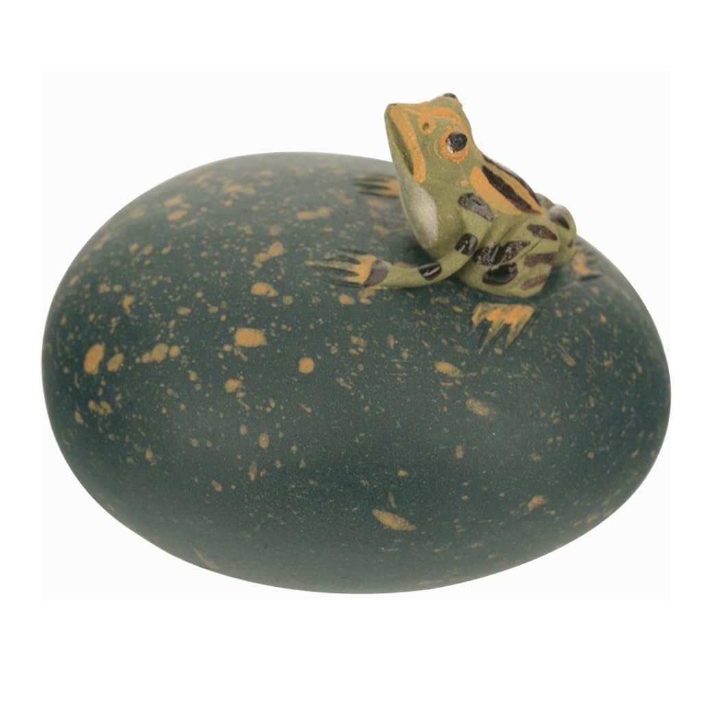 Estatua hecha a mano para mascotas, té de arena morada, pulverización de agua, rana, sapo, estatua de café, té, mascota, piedra creativa, té, decoración del hogar, accesorios de mesa de té para