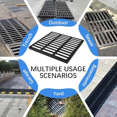 Cubierta de drenaje de metal resistente que soporta el tránsito vehicular pesado 3