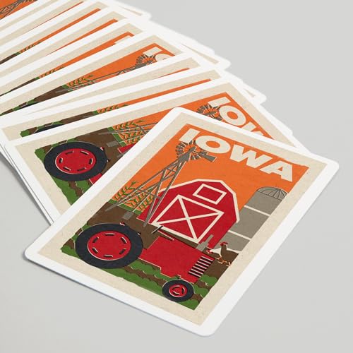 Lantern Press Naipes Póker Iowa Madera 52 Cartas miniatura 5
