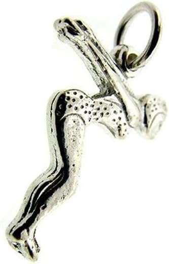 FANTOM JEWELRY Sterling Silver 925 Authentic Diving Swimmer Charm
