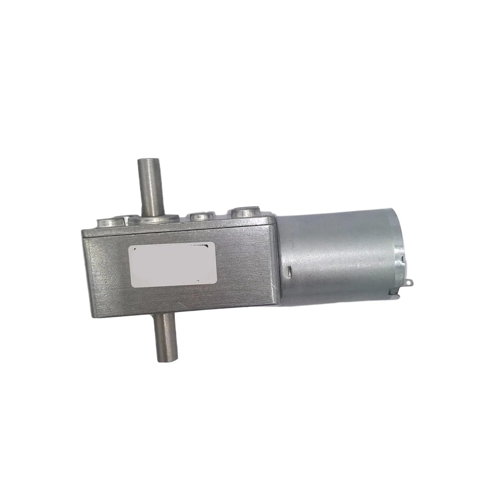 JGY-370S DC-Schneckengetriebemotor 6 V 12 V Doppelwellen-Untersetzungsgetriebe 6–210 U/min, langsam laufender, umkehrbarer Getriebemotor mit Doppelausgang(24v 90rpm)