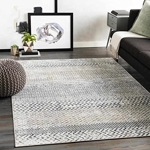 Mark&Day Area Rugs, 3x8 Wijtgaard Global Light Gray Runner Area