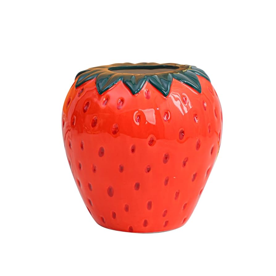 Amazon.com: Wnvivi Strawberry Ceramic Vase,Fruit Shape