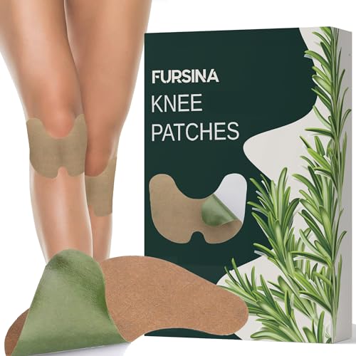 FURSINA Knee Patches Heat Patches for Bone on Bone Wormwood Extract Knee Back Neck Shoulder - Extra Strength Muscle Joint Product with Herbal Ingredients Warming Herbal Plaster (12 Count)