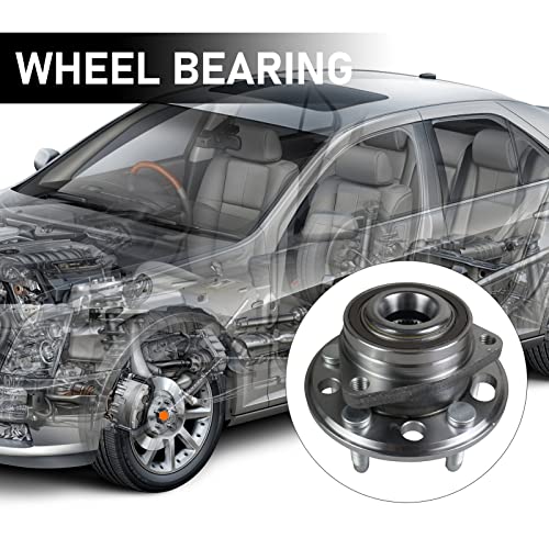 Macel 513288 Front Or Rear Wheel Hub Bearing Assembly Compatible With Chevy Malibu, Chevy Impala, Chevy Equinox, Gmc Terrain Buick Lacrosse, Cadillac Xts Cts, Buick Regal, 5 Lugs W/Abs #TOP2