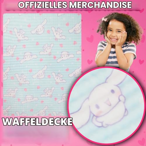Get Trend Cinnamoroll Sanrio Kuscheldecke 130x150 cm Flauschige Fleece Decke, Lizenziert, für Bett, Sofa & Reise… – Ansicht 4
