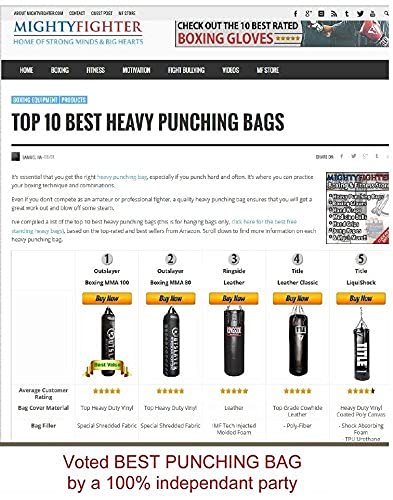 Outslayer Filled Punching Bag Boxing Training Practice Mma Heavy Bag 100 Pound Made In Usa (Black) #TOP2