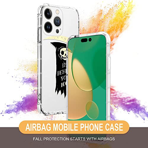Yicomon Compatible With Iphone 14 Pro Case,Clear With Skeleton Death Design Shockproof Silicone Bumpers Four Corner Protection For Apple Iphone 14 Pro #TOP1