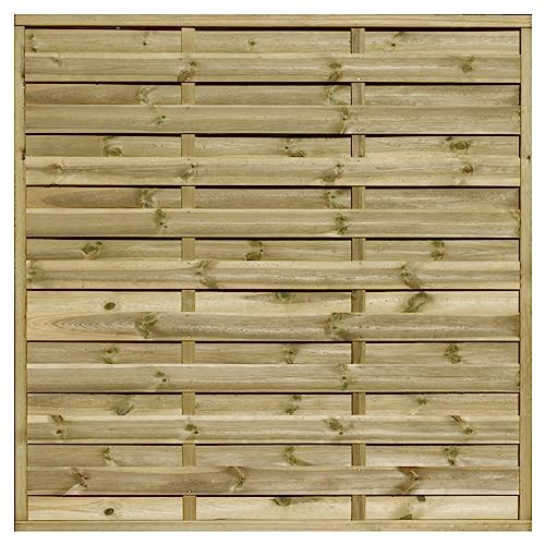 TETZNER&JENTZSCH ECO-Dichtzaun 180 x 180 cm Rahmen 30/45 mm, kdi grün Lamellen 5 x 100 mm glatt