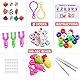 2500+Loom Bänder Set, Loom Bänder Zubehör Bunte Gummibänder Loops Gummis für Armbänder, Rubber Loombänder Mit Accessoires for Jungs Mädchen Kinder