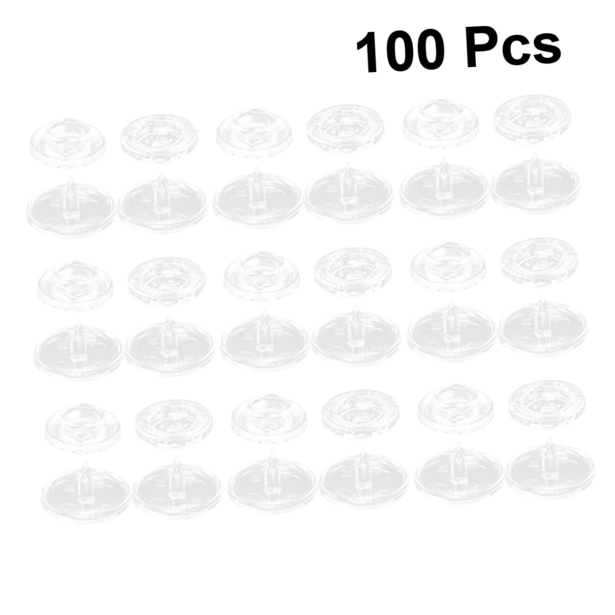 SHINEOFI 300juegos Botones De Presión De Plástico Transparente De Broches Para Ropa Accesorios De Costura Para Baberos y Ropa Infantil