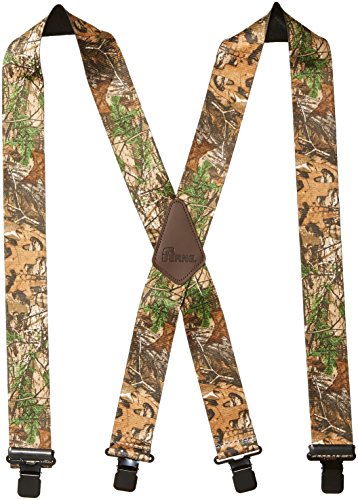 Berne Workwear Men's Embossed Back Elastic Suspenders, camo, ADJ
