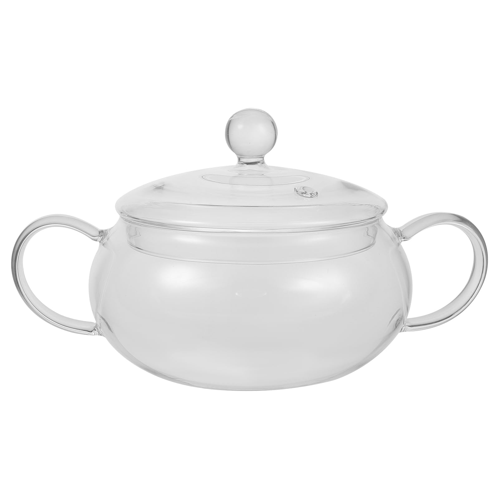 Casserole à lait en verre couvercle bol de cuisson résistant chaleur